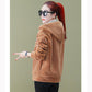 Fleece Thickened Faux Lamb Wool Coat Women's Short Korean Style Loose Autumn and Winter Hooded Top