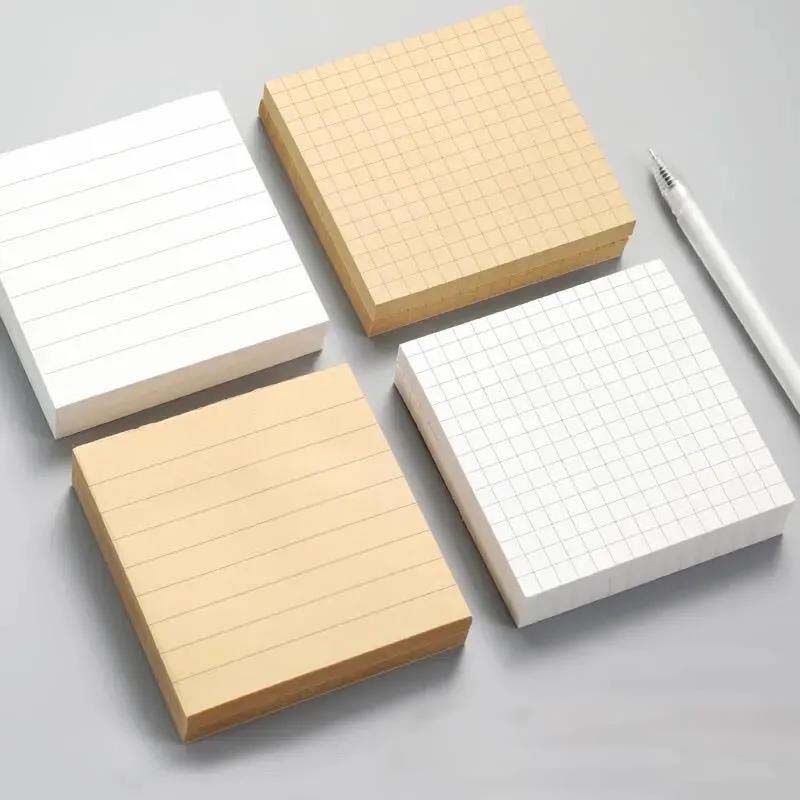 Checkered Horizontal Line Notepad Can Tear Strong Sticky Message Stickers