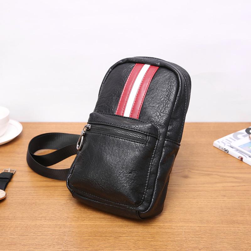 Chest Bag Men Black Large Capacity Pattern Crossbody Outdoor Sports Fitness Shoulder Bag