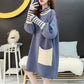 Pregnant Women's Knitted Bottoming Skirt Autumn and Winter Clothes Go Out Thick Fashion Sweater Loose Mid-length Postpartum Dress