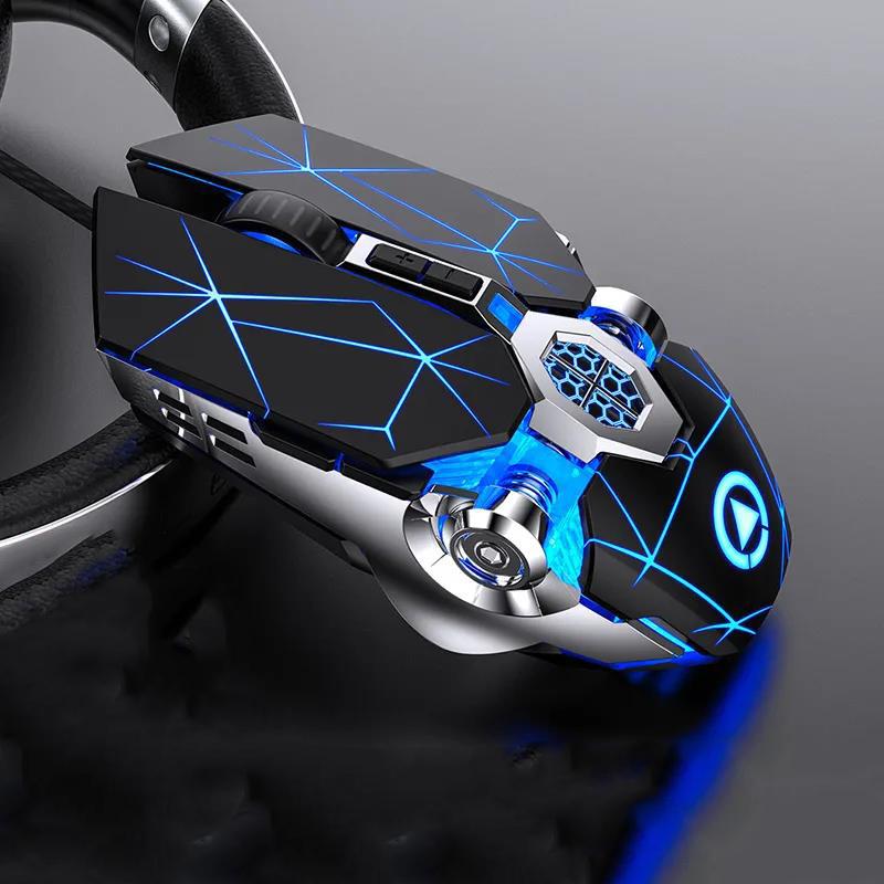 Silver Eagle Gaming Mouse Wired Silent Gaming Mechanical Computer Desktop Notebook Mouse