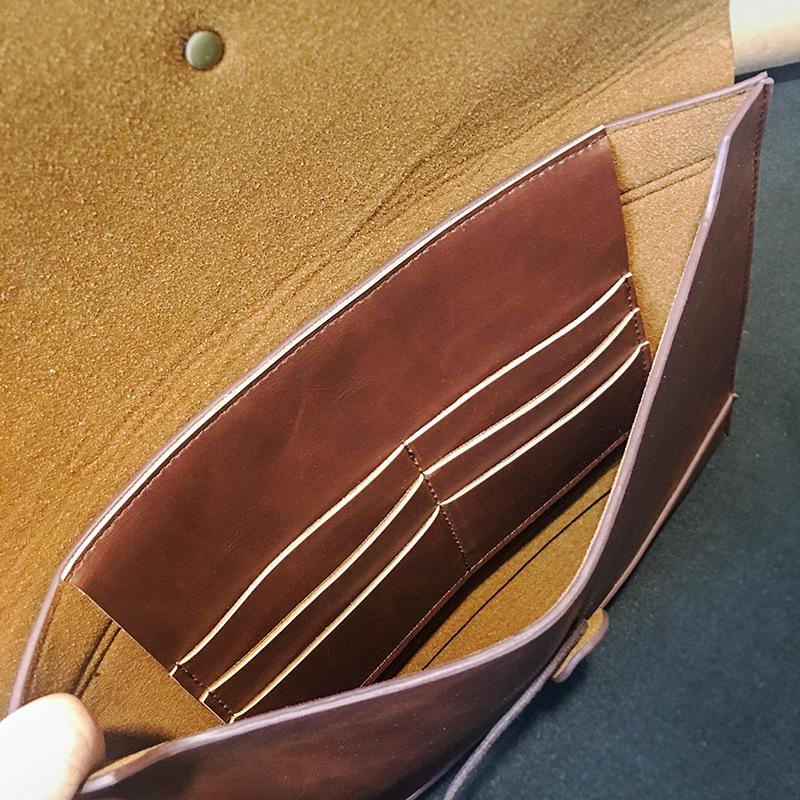 Business Paper Bag Men Versatile Leather Waterproof Stereotype IPAD Handbag Envelope Clutch Bags