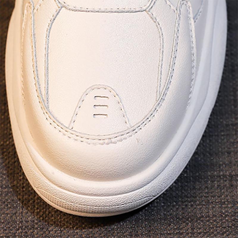 Little White Shoes Women's All-match Sports and Leisure Board Shoes Ins Velcro Thick Bottom Platform Student Shoes