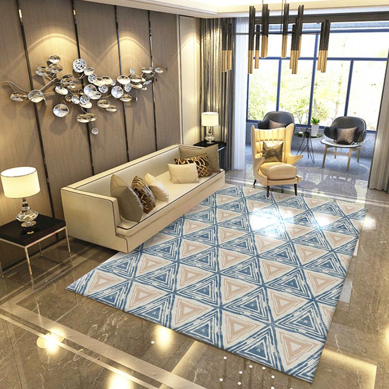 Large Size Living Room Rugs Geometric Carpets Bedroom Bedside Blanket Area Rug Soft Study Room Rugs