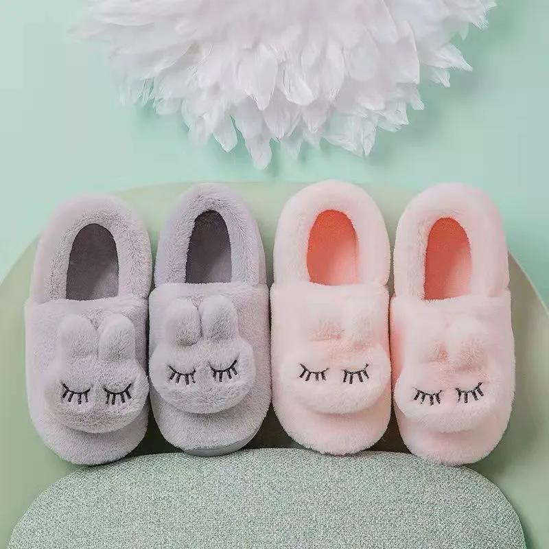 Cotton Slippers Women's Bag with Indoor Thick Bottom Cotton Shoes Slippers Household Autumn and Winter