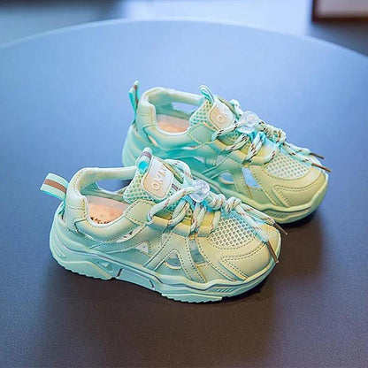 2021 Girls Casual Shoes Light Mesh Sneakers Kids Summer Children Autumn Tenis Cute Sport Cartoon Female Running