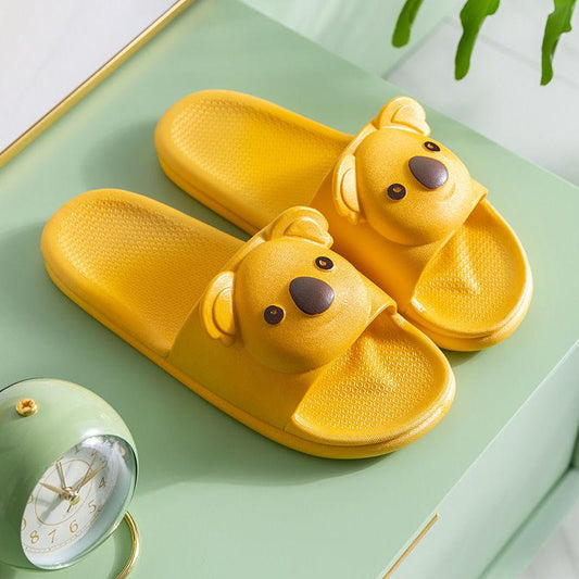 WTEMPO Slippers Women Cartoon Koala Thick Bottom Soft Lightweight  Non-slip Beach Bedroom Home Bathroom