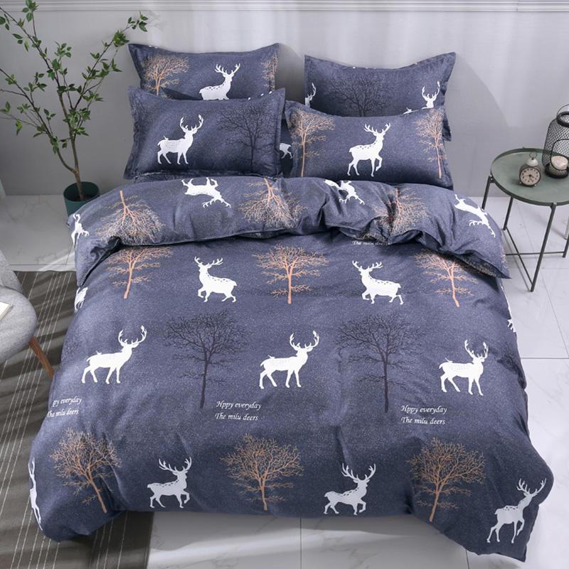 3pcs Suit Pillow Case Bed Linen Set Red Rose Heart Bedding Cover flower Duvet Cover