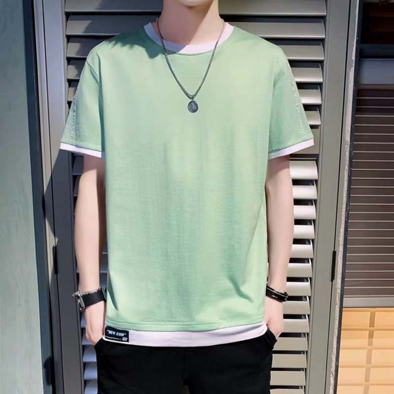 Summer Short-sleeved Men's Solid Color T-shirt Student Loose Men's Shirt