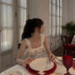 The Skirt Is Super Fairy and Thin Summer Bowknot Suspender Dress Lace Princess Dress