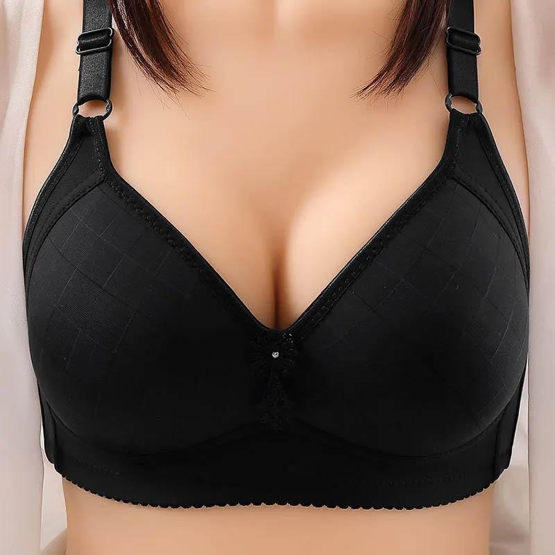 Thin Bra No Steel Ring Sexy Comfortable No Trace Adjustable Push Up Underwear Large Size Breathable Lightweight Ladies Bra