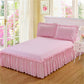 Solid Color Bedspread Bed Skirt Single-piece Three-piece Bed Skirt Cover Korean Version of Simmons Non-slip Bed Sheet Cover