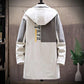 Campus Trend Windbreaker Men Hooded Coat Casual Loose Jacket Comfortable Top for Young Students