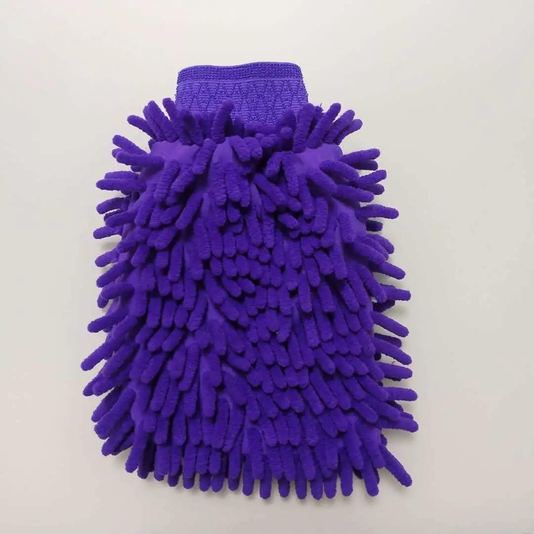 Chenille Car Wash Gloves Cleaning Tools Soft and Super Strong Decontamination Does Not Hurt The Car Paint Short-haired Gloves Super Absorbent