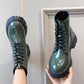 Martin Boots Female Summer and Autumn Cowhide Thick-soled Knight Short Boots British Style Retro Korean Motorcycle Boots