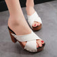 Women's Fashion Wedge Slippers Waterproof Platform Sandals Summer Roman Slippers Size