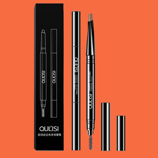 Double-head eyebrow pencil waterproof and sweat-proof natural long-lasting non-fading non-staining