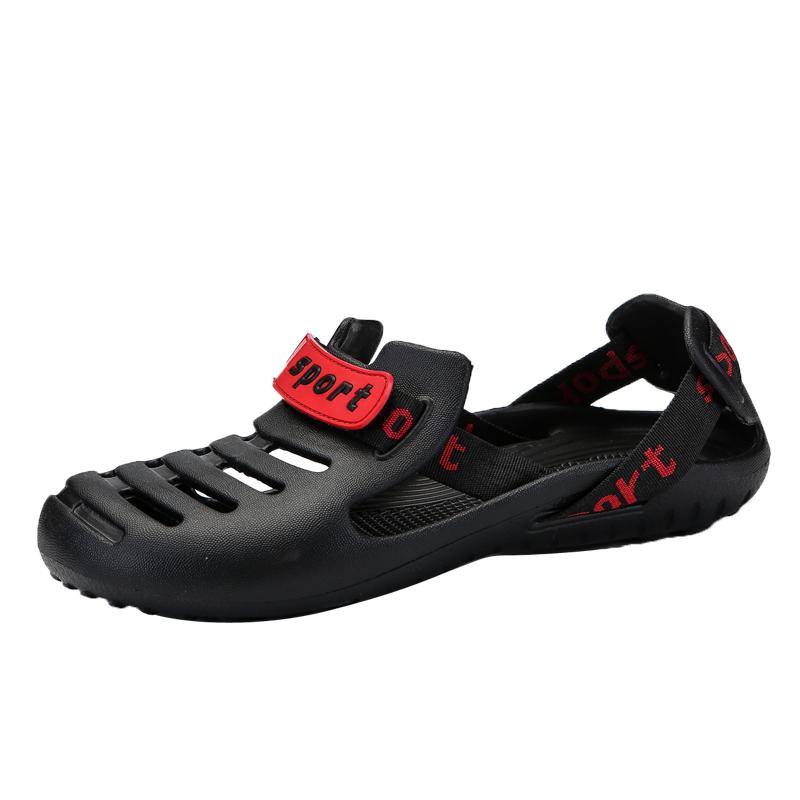 Summer Men's Personality Hollow Hole Shoes All-inclusive Breathable Plastic Sandals Seaside Wading Non-slip Beach Shoes