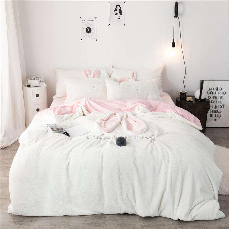4pcs Cotton Girl Bedroom Style Quilt Cover  Luxury Bedding Set Soft Fabric Bedding Set Queen/king Size Bedspread