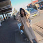 Autumn  Winter Thick Korean Mid-length Sweater Women Over The Knee Knit Sweater Dress Versatile Hooded Base Skirt