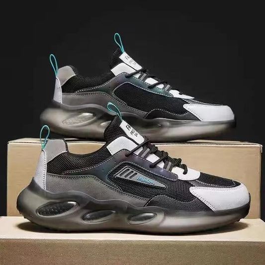 Men's Spring Sports Shoes Mesh Breathable Running Shoes Boys Basketball Shoes Casual Shoes Flying Woven Coconut Shoes
