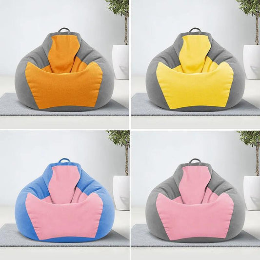 Linen Fabric EPS Filler Lightweight Comfortable Sofa Single Child Chair Baby Sleeping Living Room Furniture Bedroom Balcony Patio Tatami
