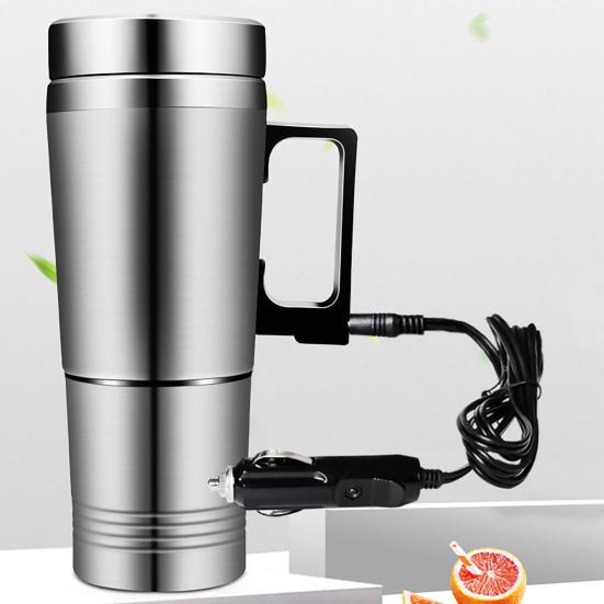 Car Electric Kettle Detachable Fast Heating 12/24V 380ml Stainless Steel Electric Car Heated Kettle Cup for Water Tea Coffee Milk