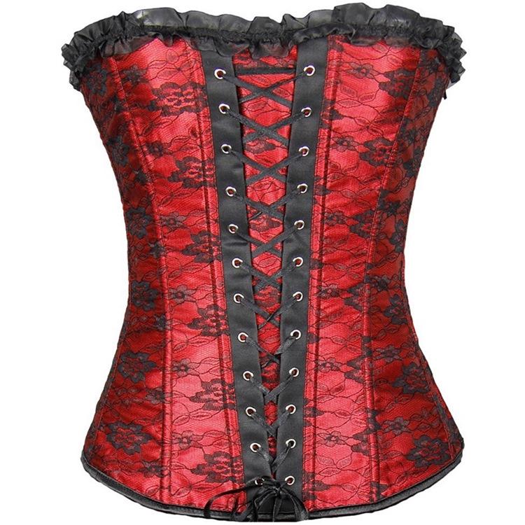 Steel Boned Corset Double Steel Boned Long Line Edwardian Underbust Waist Corset Top Abdomen Belt