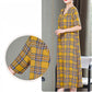 Loose Comfortable Plus Size XL-XXXXXL Cotton Short-sleeved A-line V-neck Ruffle Dress Summer Printing Calf-length Skirt
