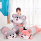 Children's Plush Toys Cute Striped Mouse Long Pillow Soft Plush Doll Girl Sleeping Pillow Bed Doll Lovely Children's Birthday Gifts