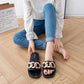 Slippers Women Summer Outing Fashion Gold Chain Sandals and Slippers Outer Wear Western Style Thick Soles