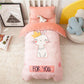 Autumn and Winter Kindergarten Milk Velvet Thick Warm Double-sided Fleece Bed Three-piece Quilt Winter Quilt Baby Nap Quilt
