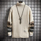 Winter Men's Fleece Sweater Bottoming Shirt Thickened Knitted Sweater Turtleneck Warm Sweater