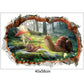 [sticker ]3d Snail Fake Window Broken Wall Stickers For Kids Rooms Baby Bedroom Wall Decor Decals A