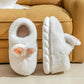 Winter Cotton Slippers Female Cute Rabbit Home Cotton Slippers Thick-soled Non-slip Cotton Shoes Female Winter