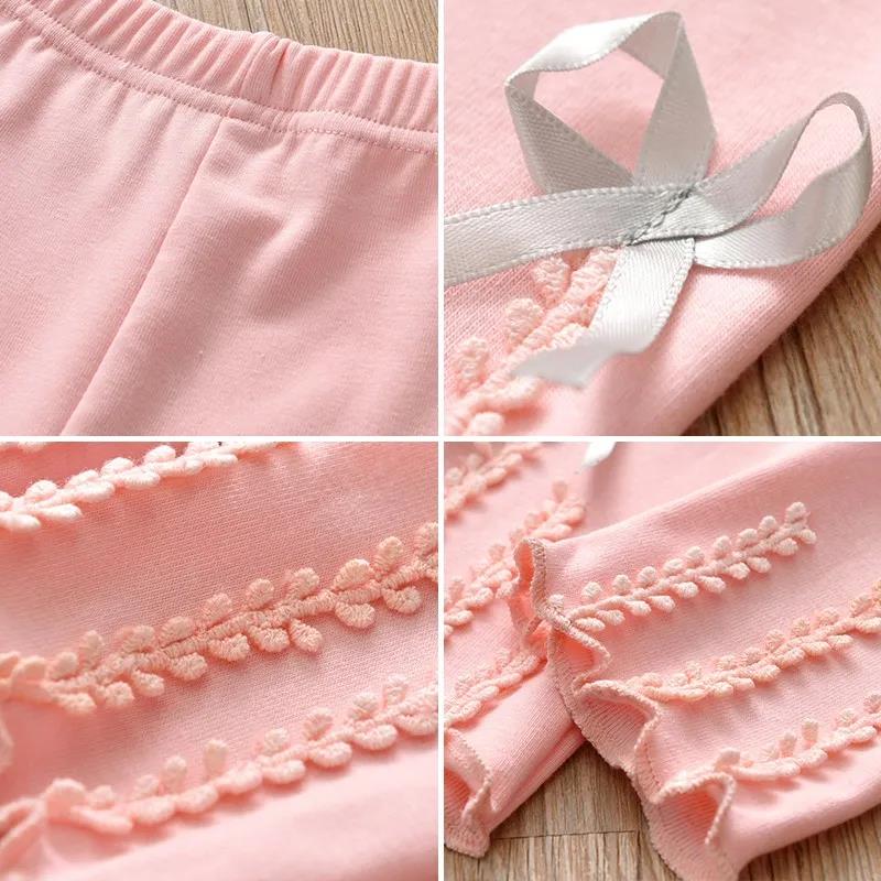 New Spring Autumn Children Pants Casual Solid Color Girls Leggings 2-8T Toddler Leggings for Girls