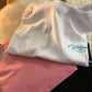 Women Summer Tees Cotton Funny Strawberry Embroidery Short Sleeve T-shirt Half-sleeve Letters Tops