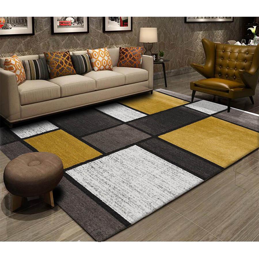 Large size geometric carpets  for Parlor Crane Printed Living Room Area Rugs  Floor Rugs for Bedroom