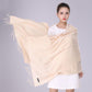 Pure Color Faux Cashmere Scarf Shawl Dual-use Wild Thick Long Section Ladies Warm Knitted Big Scarf Soft Fabric Temperament Shawl