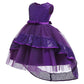 SHINA Girls Fashion Princess Dress Children Splicing of Sequins Sleeveless Wedding Events Clothing