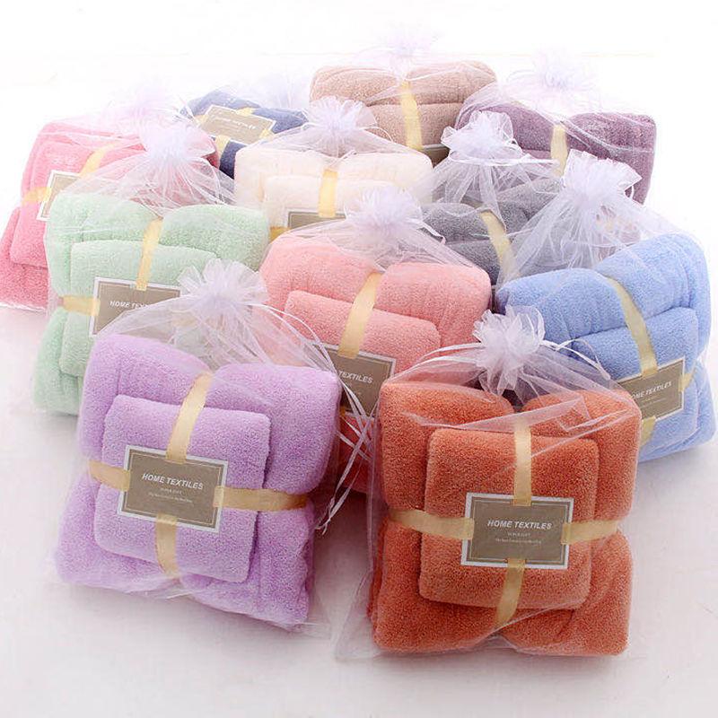 Bath Towel Flannel Fabric Soft Large Towel Set Thickened Chest Wrapped Pure Cotton Absorbent Soft Bath and Quick-drying