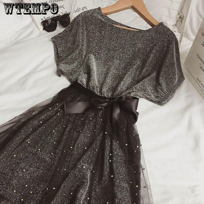 Summer Suit Skirt Dress Female Student Loose Small Fresh Short-sleeved Women's 2pcs