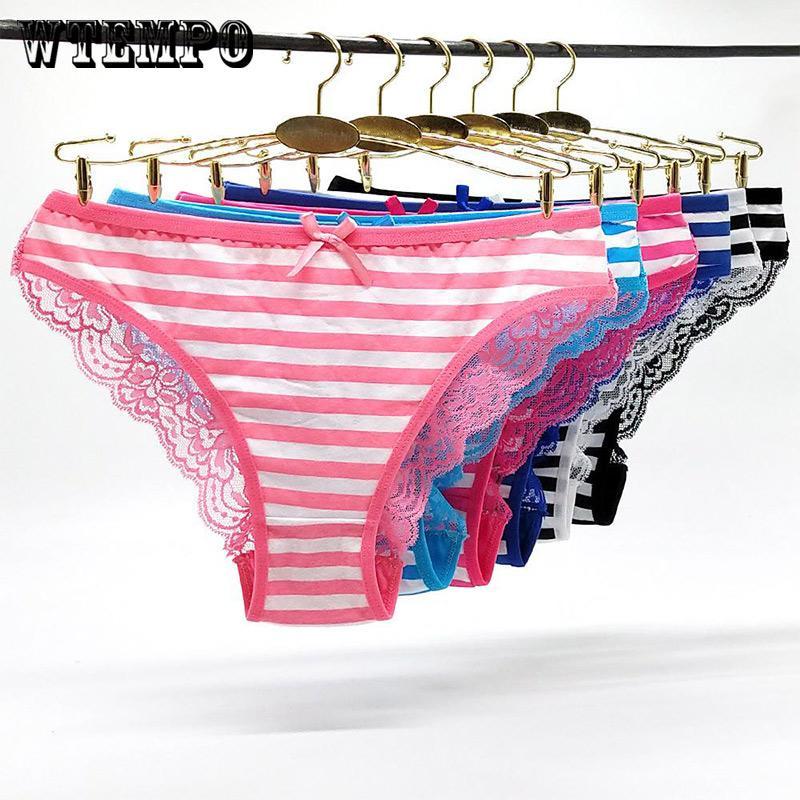 6 Pcs/Lot Briefs Underwear Women Panties Cotton Sexy Panites