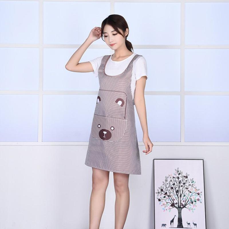 Kitchen Cooking Apron Female Suspenders Cute Waterproof and Oil-proof Anti-fouling Waistband for Men and Women Work To Work Sleeveless Overalls