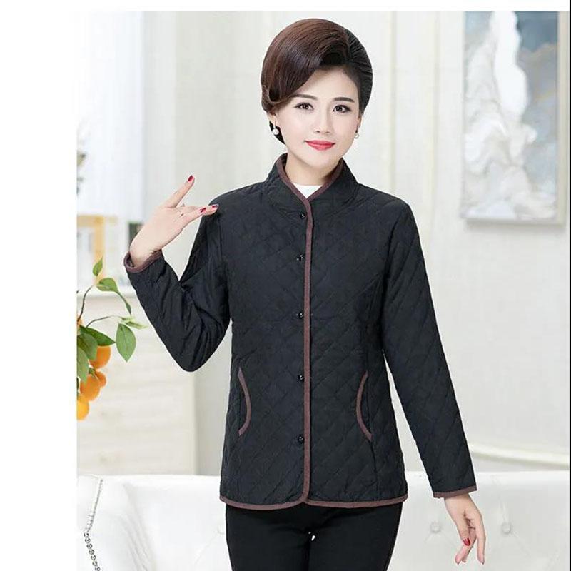 Women Winter Lightweight Down Cotton Jacket Cotton Padded Short Parka Coat with Stand-up Collar To Keep Warm Down Cotton Jacket
