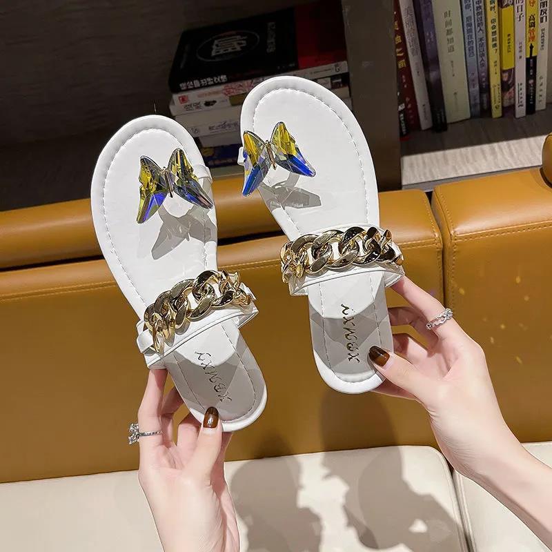 Slippers Female Summer Wear Fashion Korean Fairy Style Flat Flip Flops