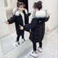 Girls' Warm Cotton Clothes Mid-length Padded Coat Winter Plus Velvet Padded Jacket