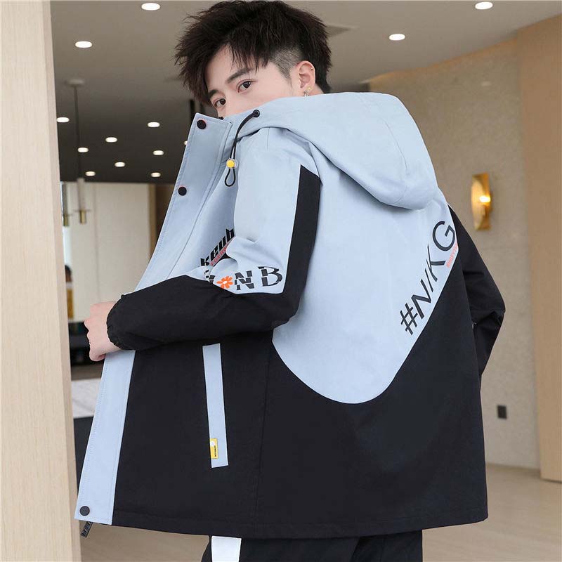 New Autumn and Winter Jacket Men's Plus Velvet Jacket Youth Thick Windbreaker Men's Clothing