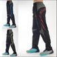 Casual Cycling Pants Men's Training Football Trousers Training Pants Leg Tight Zipper Pants Track and Field Black Sports Pants