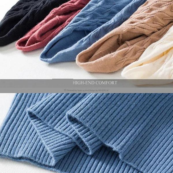 Women's Solid Color Woollen Sweater Loose Plus Size Cross V-neck Sweater Pullover Wool Knit Jumper